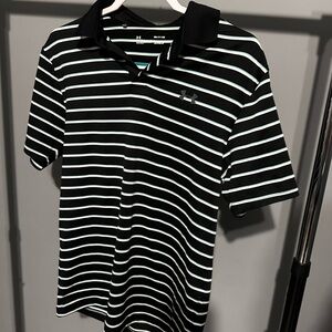 Under Armour Black Striped Men's Polo Shirt